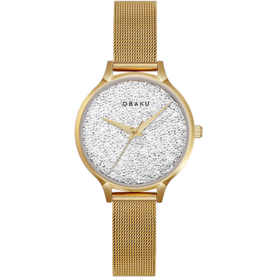 Obaku Stjerner Quartz Silver Dial Ladies Watch V238LXGWMG - Dawson Watches