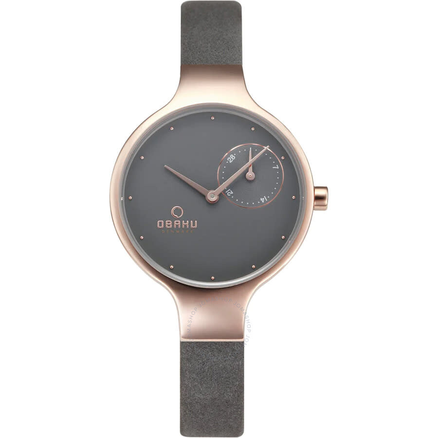 Obaku Vand Quartz Grey Dial Ladies Watch V201LDVJRJ - Dawson Watches