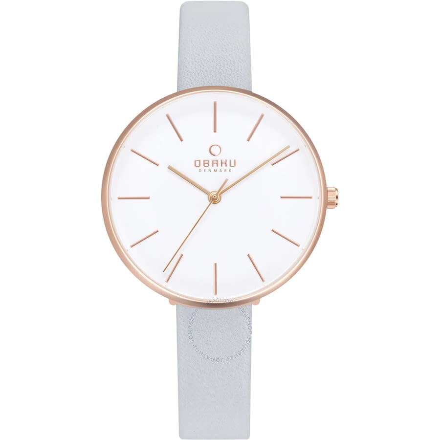Obaku Viol Quartz White Dial Ladies Watch V211LXVIRL - Dawson Watches