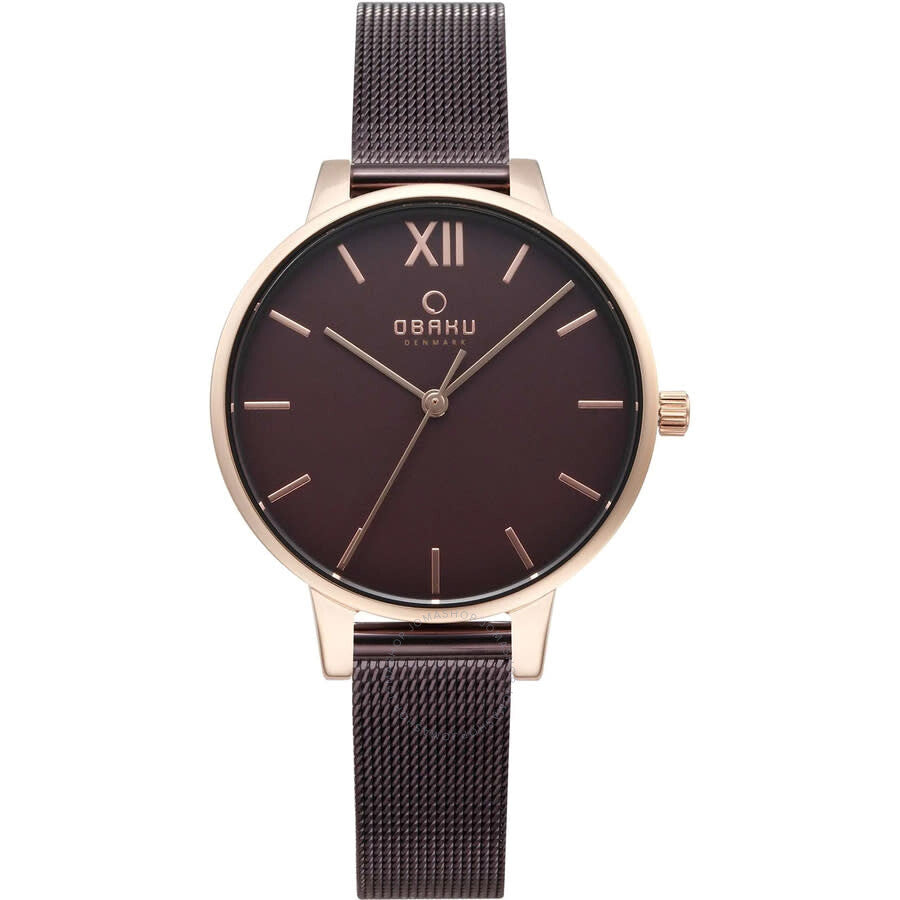 Obaku Walnut Quartz Brown Dial Ladies Watch V209LXVNMN - Dawson Watches