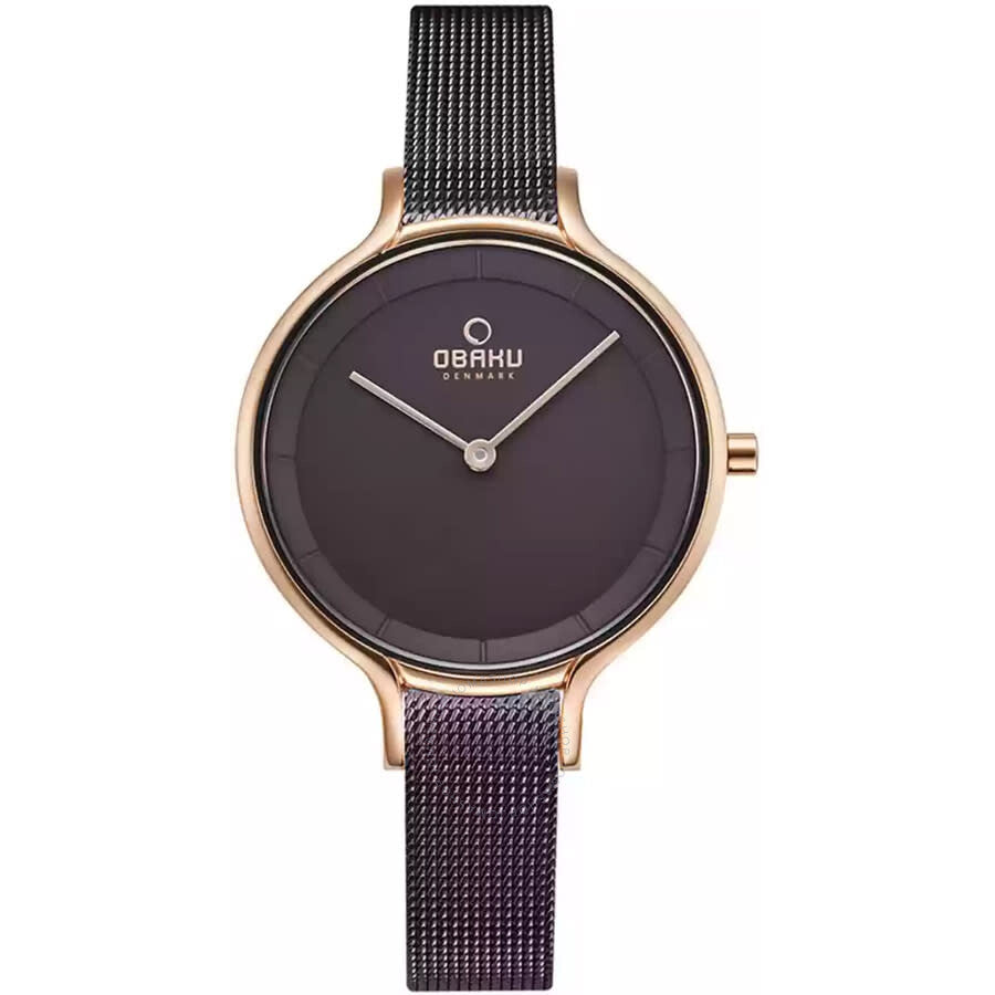 Obaku Walnut Quartz Silver Dial Ladies Watch V228LXVNMN - Dawson Watches