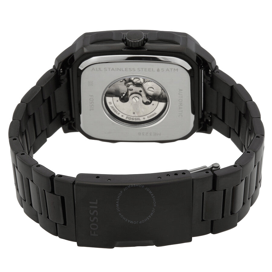 Open Box - Fossil Inscription Automatic Black Dial Men's Watch ME3238 - Dawson Watches #3