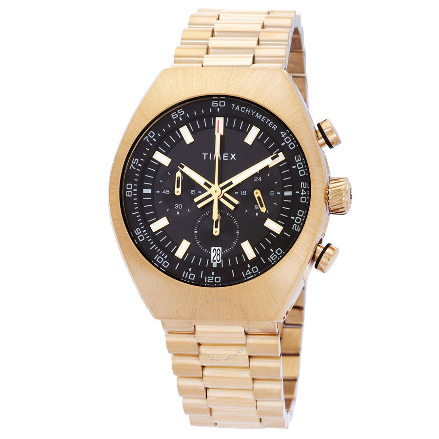 Open Box - Timex Legacy Chronograph Quartz Black Dial Men's Watch TW2W22100 - Dawson Watches