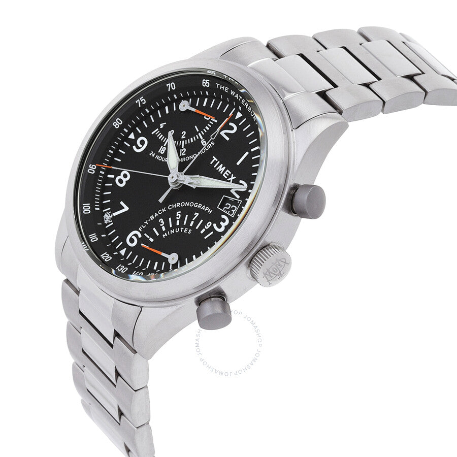 Open Box - Timex Waterbury Chronograph GMT Quartz Black Dial Men's Watch TW2W47800 - Dawson Watches #2