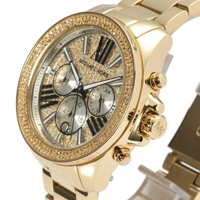 Michael Kors Wren Chronograph Crystal Pave Dial Ladies Watch MK6095