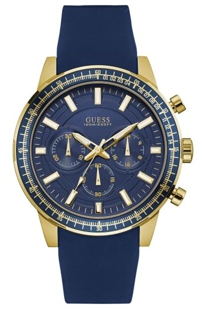 Guess Multi-Function Blue Chronograph Silicone Men's Watch  W0802G2 - Dawson Watches