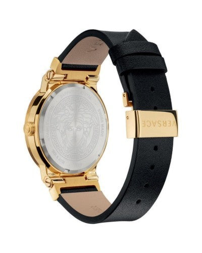 Versace Greca Gold Black Leather Women's Watch VEVH00320 - Dawson Watches #3