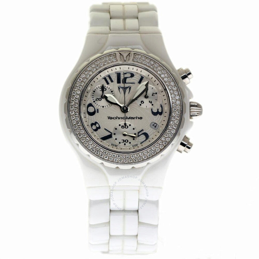 Pre-owned Technomarine Technodiamond Chronograph Silver Dial Ladies Watch DTC55C - Dawson Watches #4