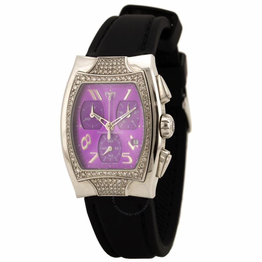 Pre-owned Technomarine TechnoSquare Purple Dial Ladies Watch DTSC09-BKA - Dawson Watches