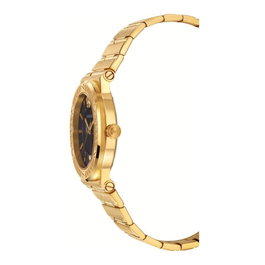 Versace Greca Black Dial Gold Steel Strap Watch for Women - VEVH00820 VEVH00820 - Image 6