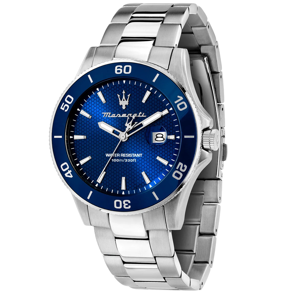 Maserati Competizione Stainless Steel Blue Dial Quartz Diver Watch R8853100036