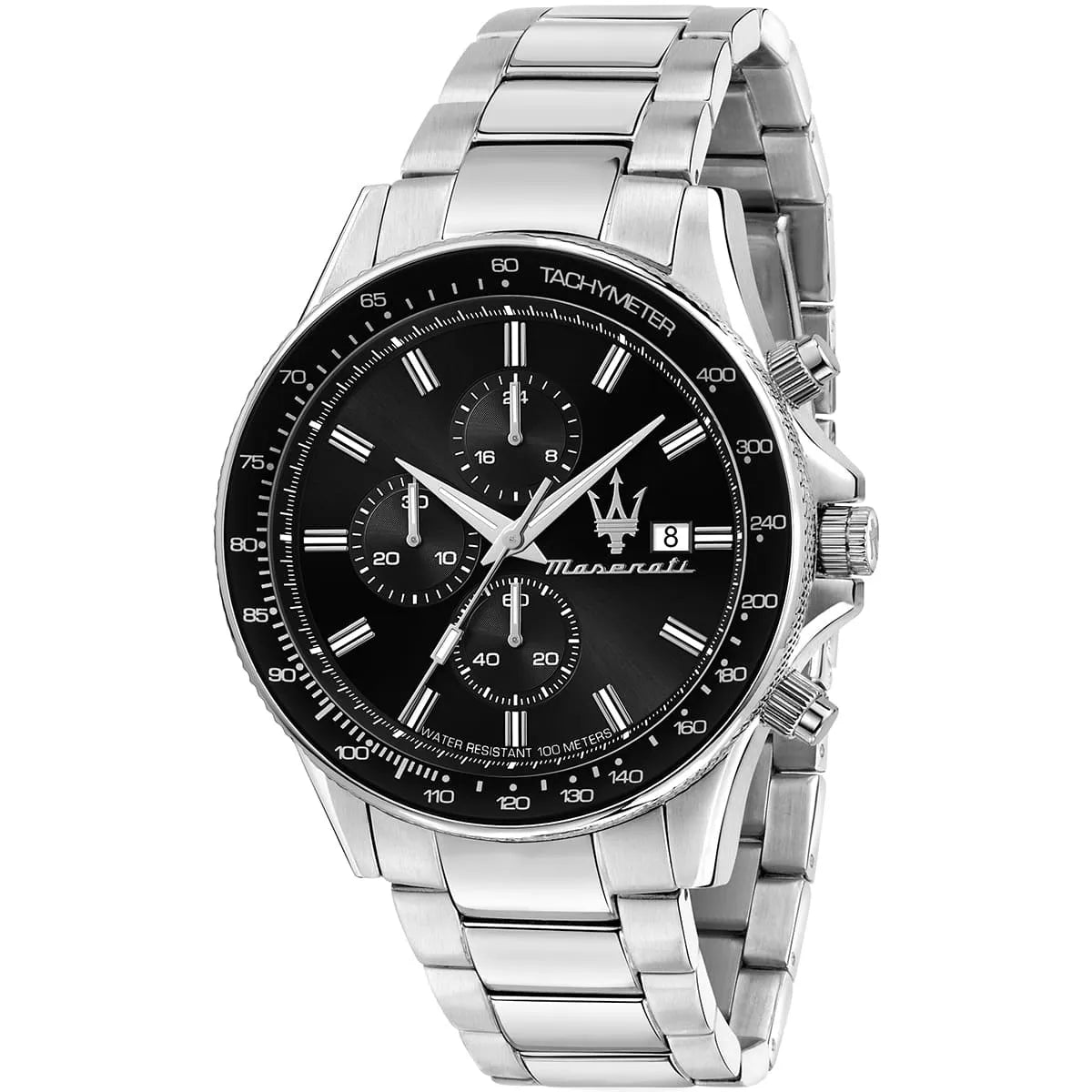 Maserati Sfida Chronograph Black Dial Silver Stainless Steel Watch R8873640015