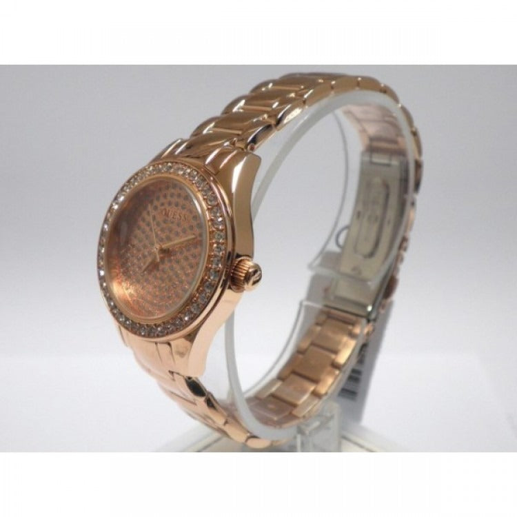 Guess Mini Pixie Crystal Rose Gold Ladies Watch W0230L3