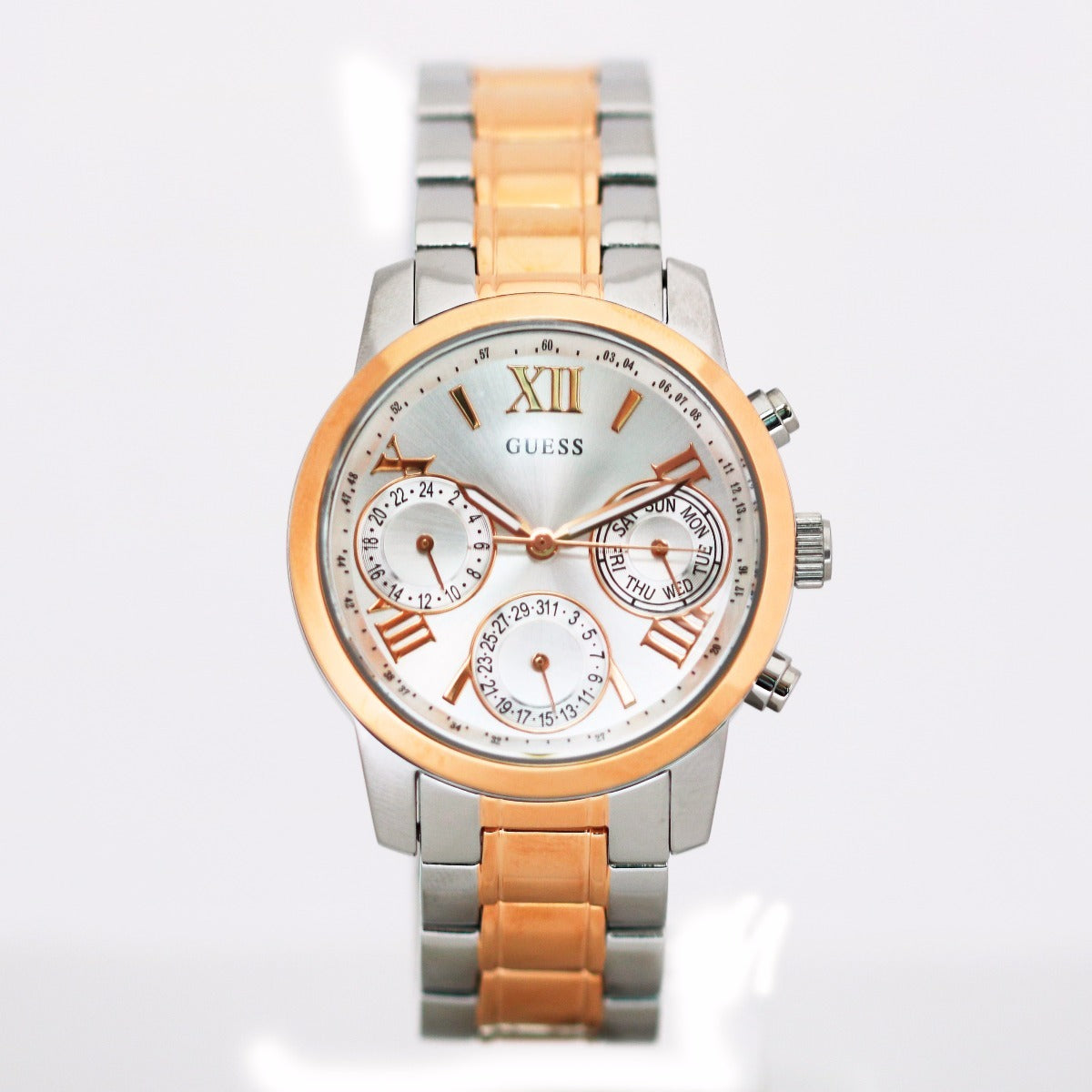 Guess Mini Sunrise Multi-Function Two-Tone Ladies Watch W0448L4