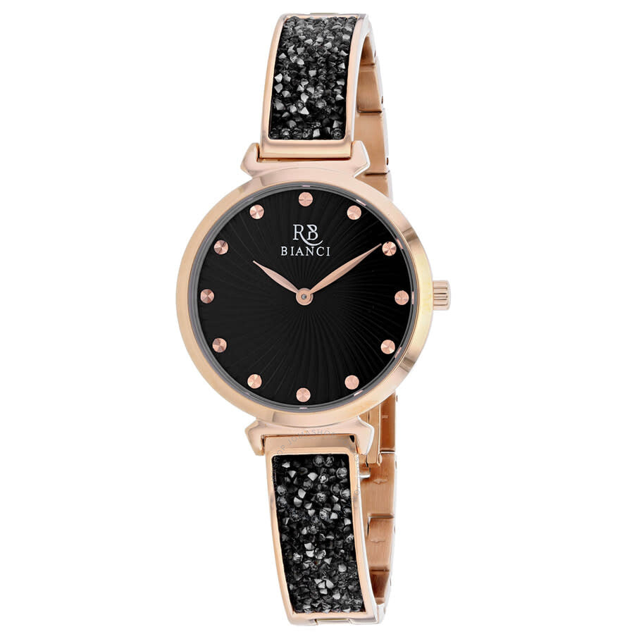 Roberto Bianci Brillare Quartz Black Dial Ladies Watch RB0205 - Dawson Watches