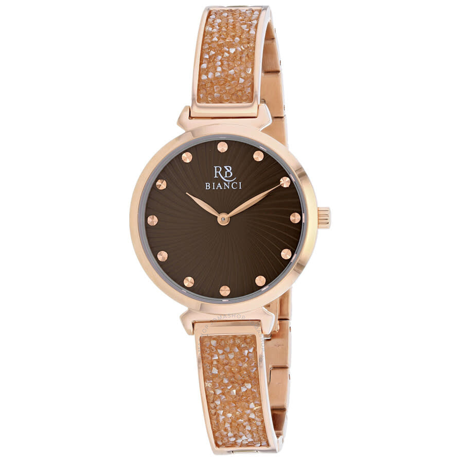 Roberto Bianci Brillare Quartz Brown Dial Ladies Watch RB0207 - The Watches Men & Co