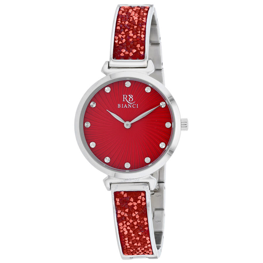 Roberto Bianci Brillare Quartz Red Dial Ladies Watch RB0203 - Dawson Watches