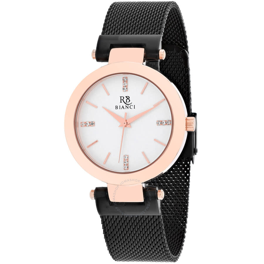 Roberto Bianci Cristallo Quartz Silver Dial Ladies Watch RB0404 - The Watches Men & Co