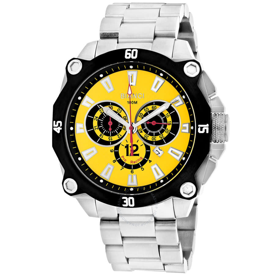 Roberto Bianci Enzo Chronograph Quartz Yellow Dial Men's Watch RB71011 - Dawson Watches
