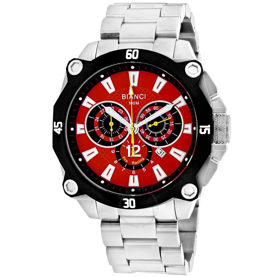 Roberto Bianci Enzo Chronograph Quartz Red Dial Men's Watch RB71010 - The Watches Men & Co