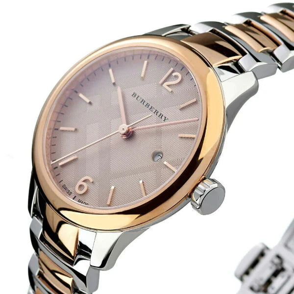 Burberry Women’s Swiss Made Quartz Stainless Steel Rose Gold Dial Women's Watch BU10117 - Dawson Watches #2