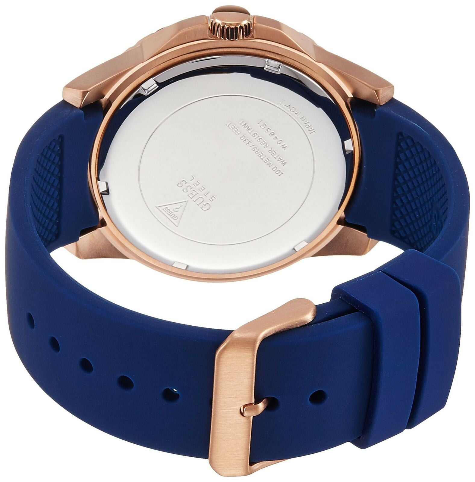 Guess Multi-Function Blue Dial Silicone Strap Men's Watch W0485G1