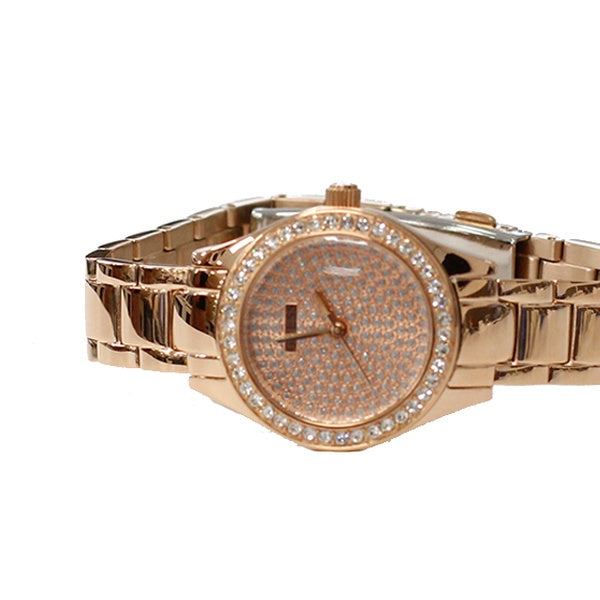 Guess Mini Pixie Crystal Rose Gold Ladies Watch W0230L3