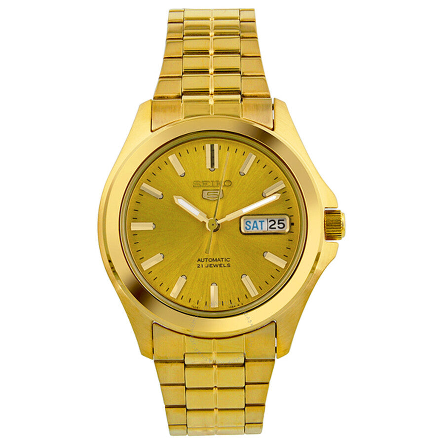 Seiko 5 All Gold-plated Stainless Steel Men's Watch SNKK98 - Dawson Watches