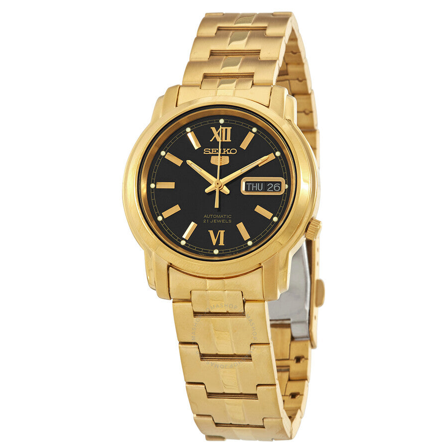 Seiko 5 Automatic Black Dial Men's Watch SNKK86 - The Watches Men & Co