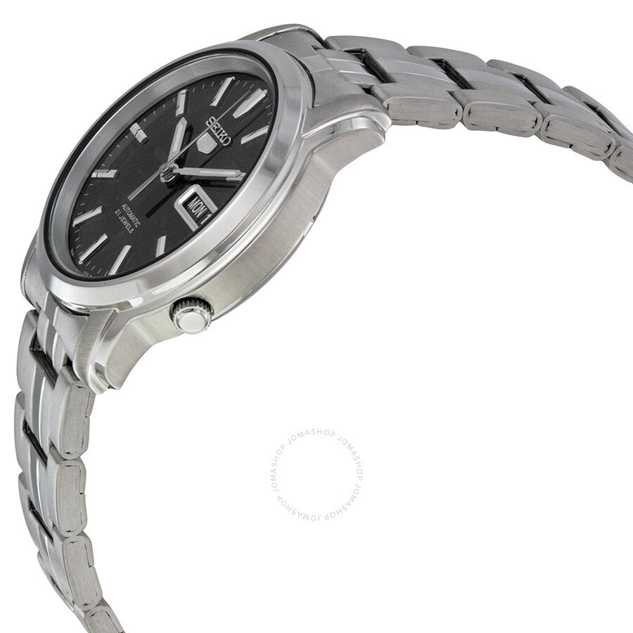 Seiko 5 Automatic Black Dial Stainless Steel Men's Watch SNKK71 - Dawson Watches #2