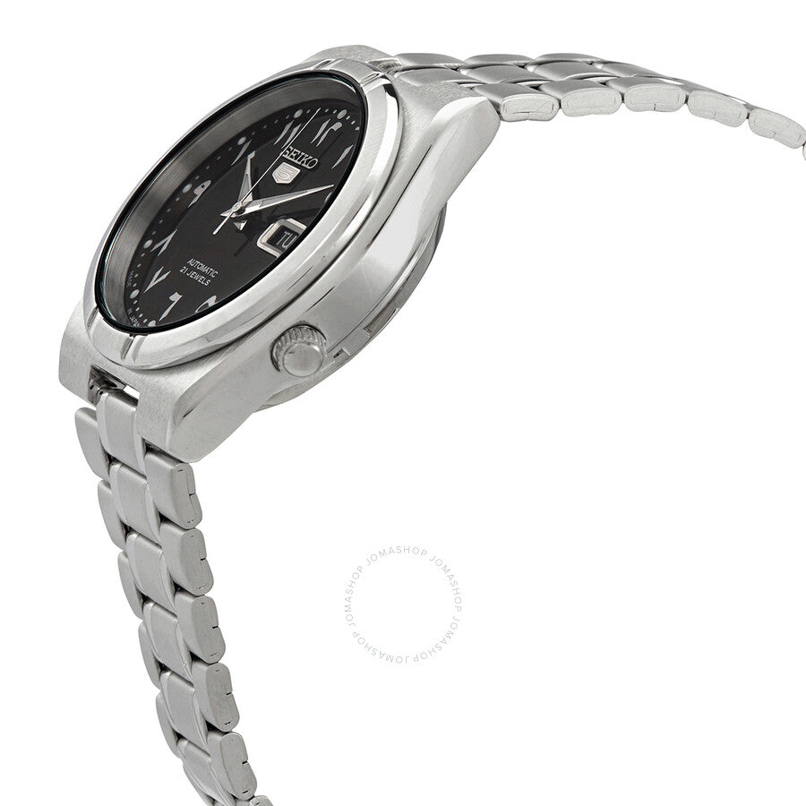 Seiko 5 Automatic Black Arabic Dial Stainless Steel Men's Watch SNK063J5 - Dawson Watches #2