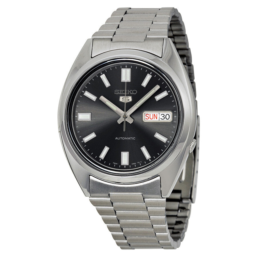 Seiko 5 Automatic Black Dial Stainless Steel Men's Watch SNXS79K1 - Dawson Watches