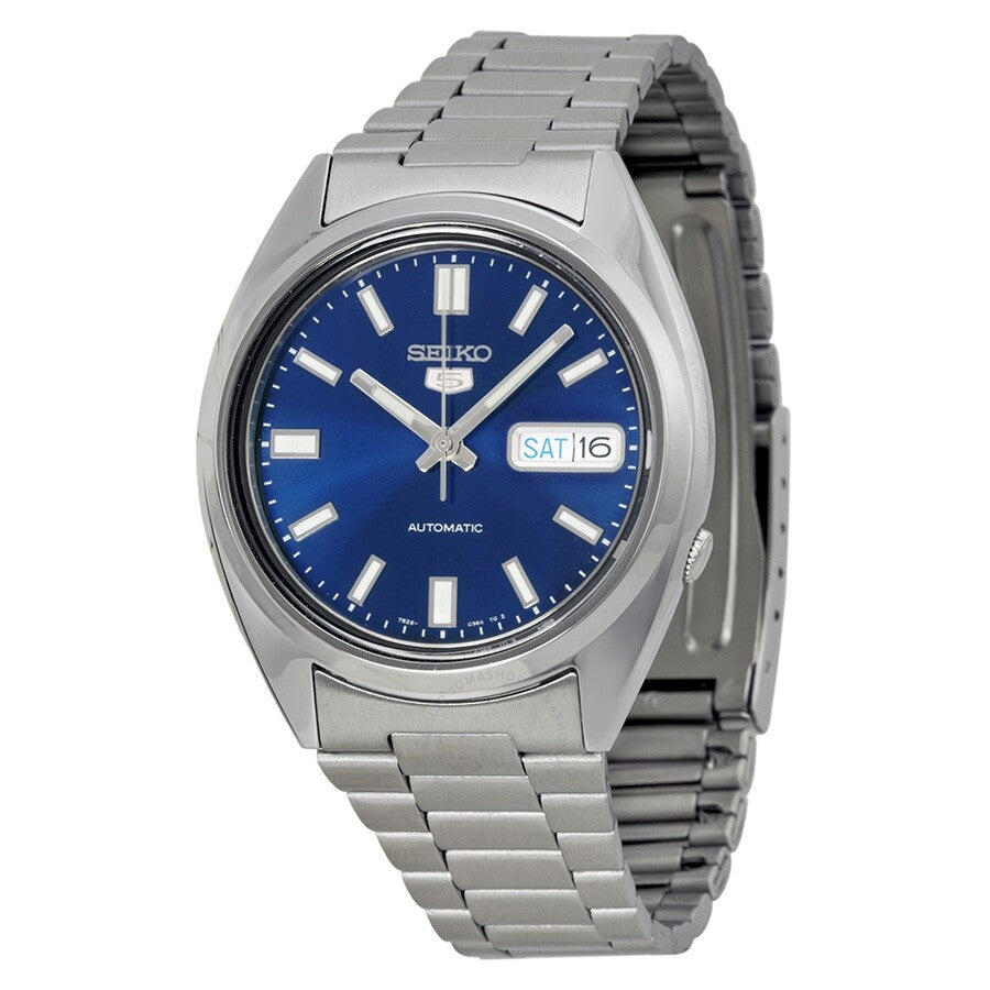 Seiko 5 Automatic Blue Dial Stainless Steel Men's Watch SNXS77 - Dawson Watches