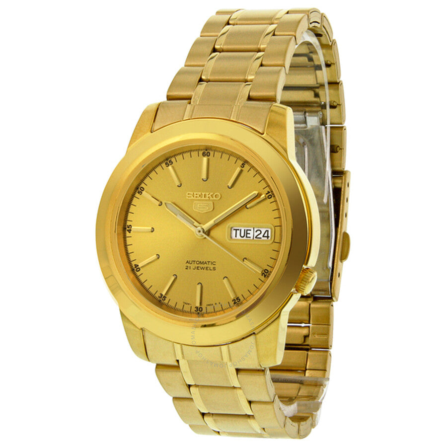 Seiko 5 Automatic Champagne Dial Yellow Gold-tone Men's Watch SNKE56 - Dawson Watches #2