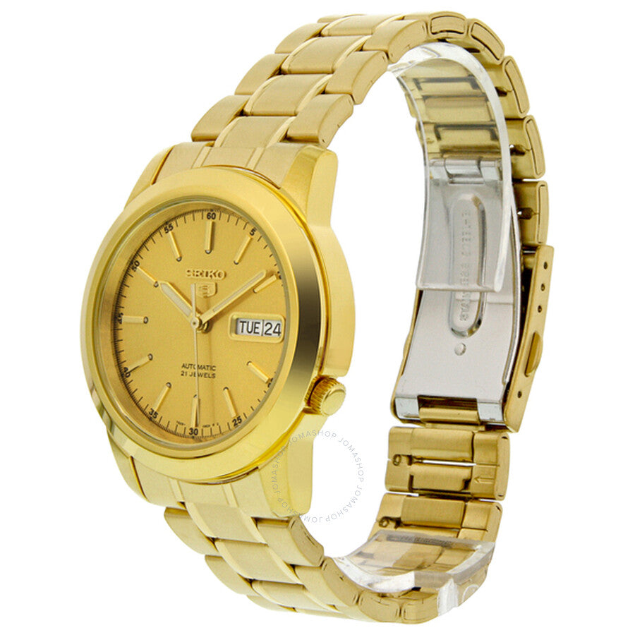 Seiko 5 Automatic Champagne Dial Yellow Gold-tone Men's Watch SNKE56 - Dawson Watches #3
