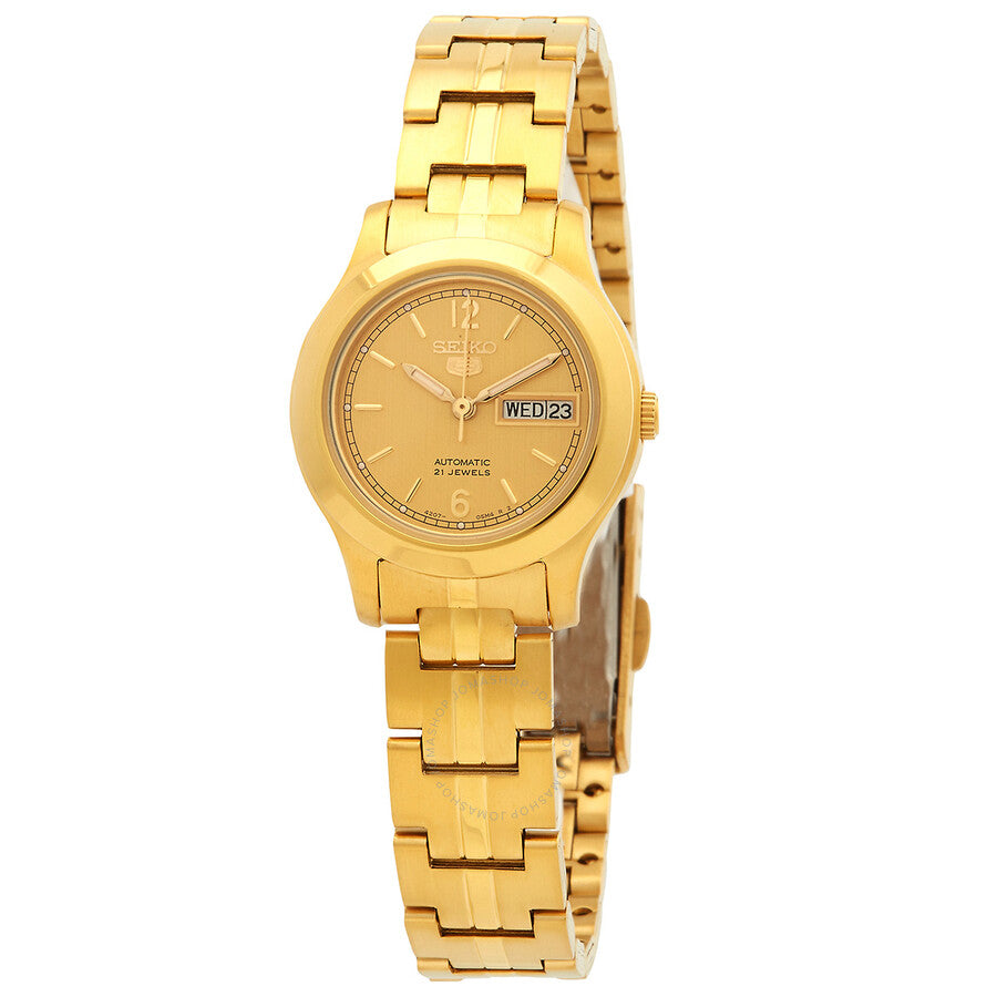 Seiko 5 Automatic Gold Dial Ladies Watch SYME02K1 - Dawson Watches