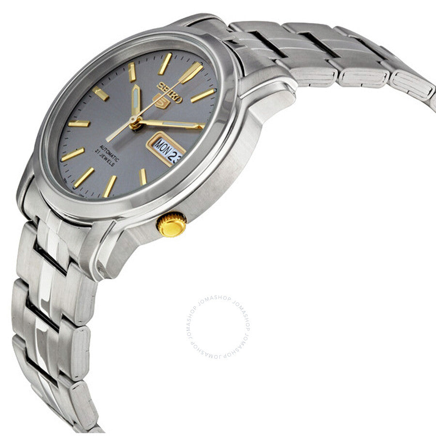 Seiko 5 Automatic Grey Dial Stainless Steel Men's Watch SNKK67 - Dawson Watches #2