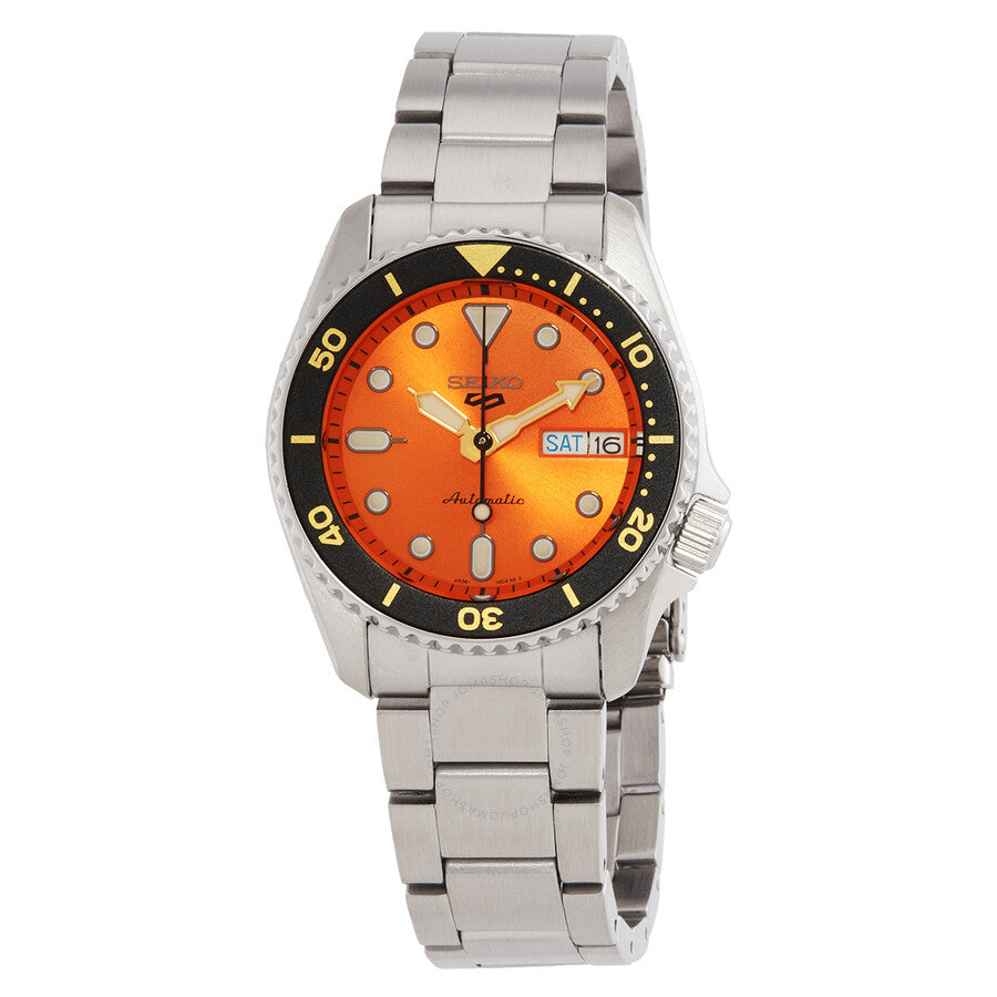 Seiko 5 Automatic Orange Dial Men's Watch SRPK35K1 - Dawson Watches