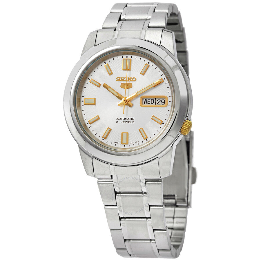 Seiko 5 Automatic Silver Dial Men's Watch SNKK09K1 - Dawson Watches