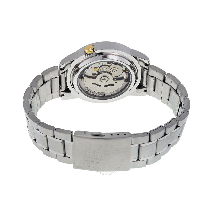 Seiko 5 Automatic Stainless Steel Gold Dial Men's Watch SNKK13 - The Watches Men & Co #3