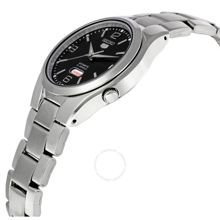 Seiko 5 Black Dial Stainless Steel Men's Watch SNK623 - Dawson Watches #2
