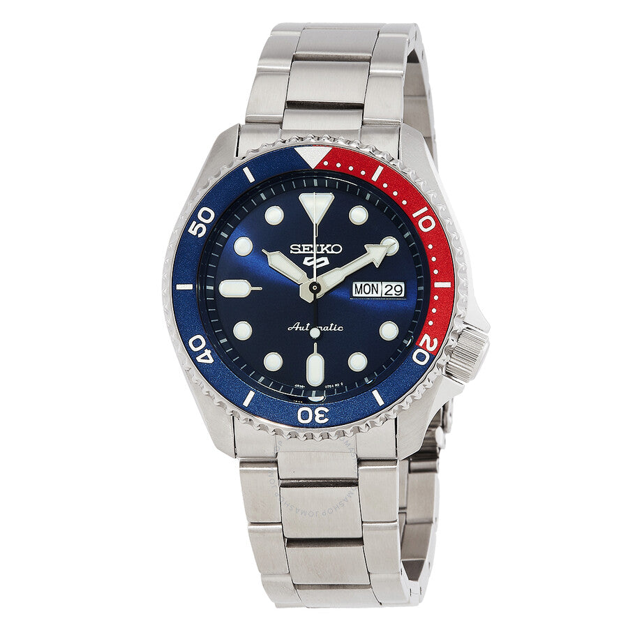 Seiko 5 Sports Automatic Blue Dial Pepsi Bezel Men's Watch SRPD53K1 - Dawson Watches