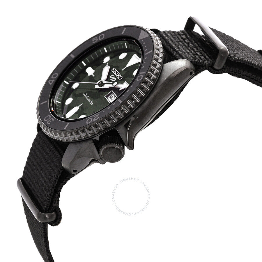 Seiko 5 Sports Automatic Green Camouflage Dial Men's Watch SRPJ37K1 - Dawson Watches #2