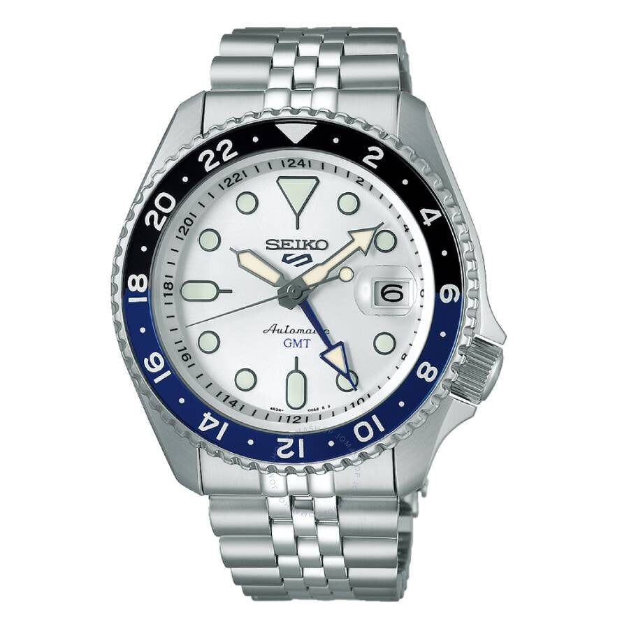 Seiko 5 Sports GMT Automatic Silver Dial Men's Watch SSK033 - Dawson Watches