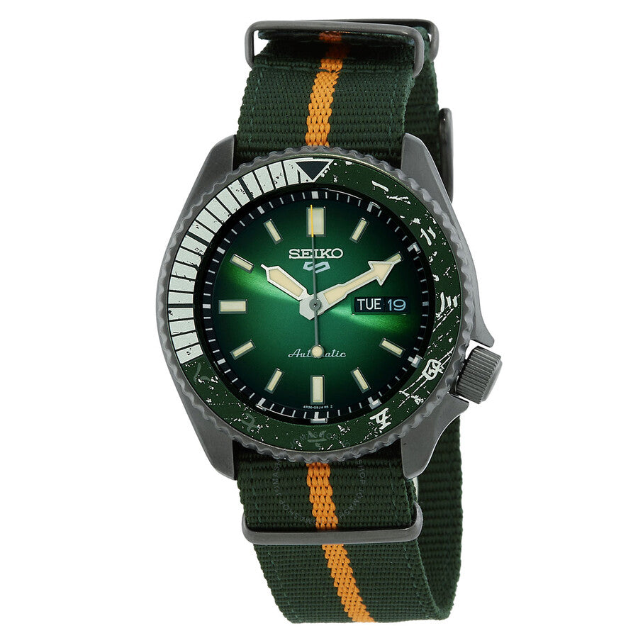 Seiko 5 Sports Naruto & Boruto Limited Edition Automatic Green Dial Men's Watch SRPF73K1 - Dawson Watches