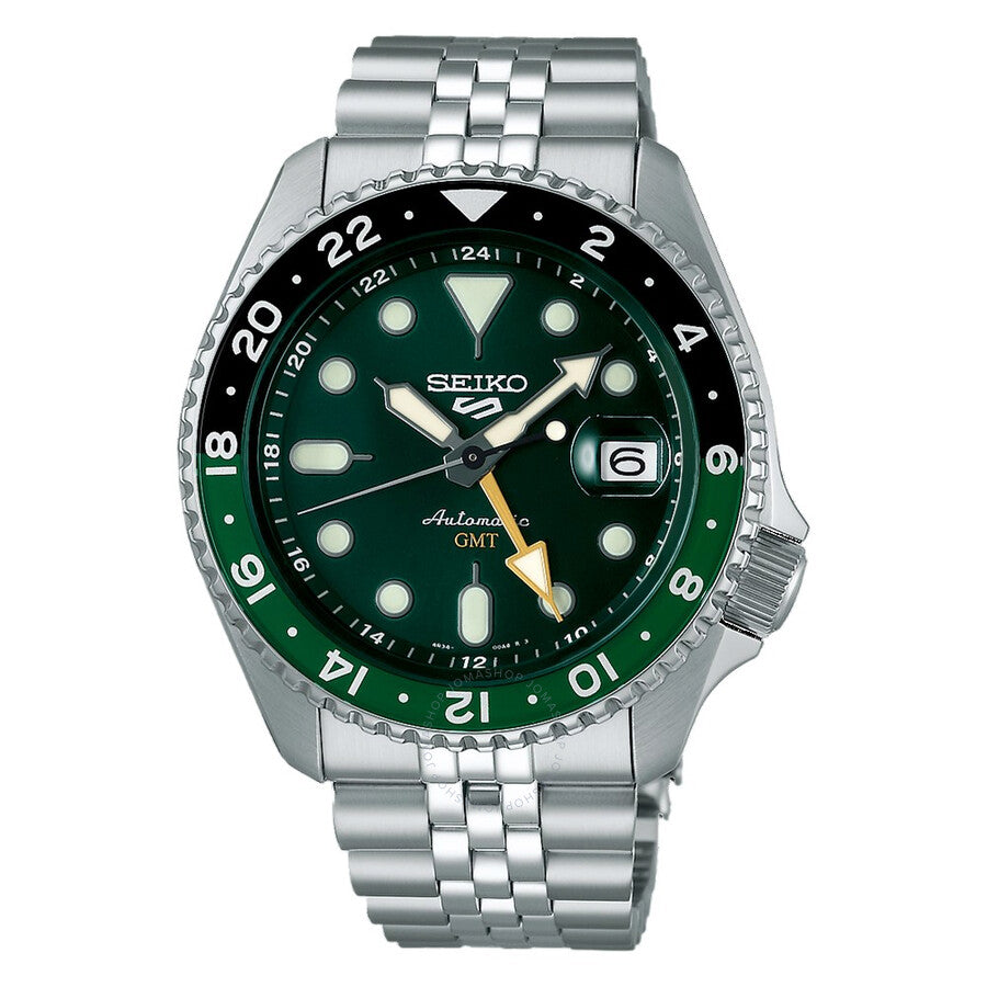 Seiko 5 Sports SKX GMT Automatic Green Dial Men's Watch SSK035 - Dawson Watches