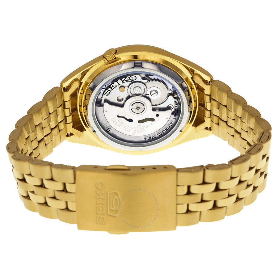 Seiko 5 Vintage Automatic Black Dial Yellow Gold-plated Men's Watch SNKL40 - Dawson Watches #3