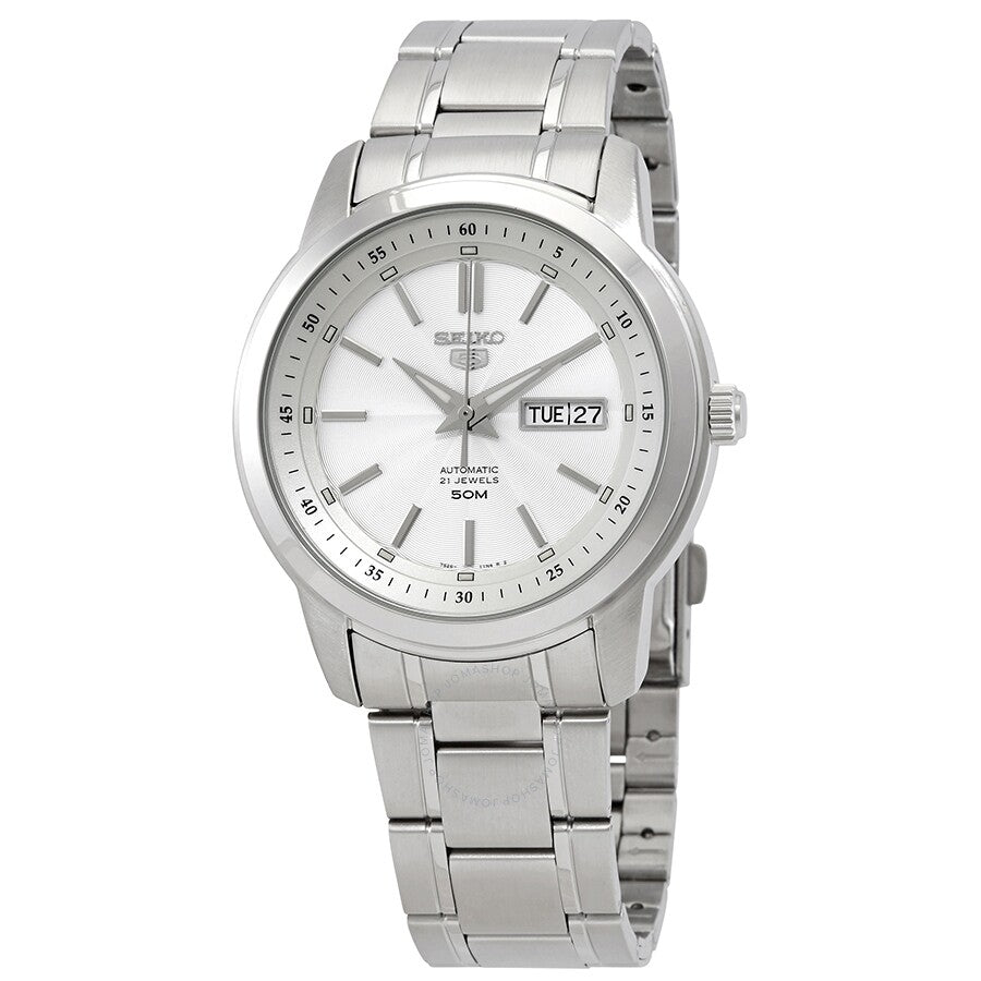 Seiko 5 Automatic White Dial Men's Watch SNKM83K1 - Dawson Watches