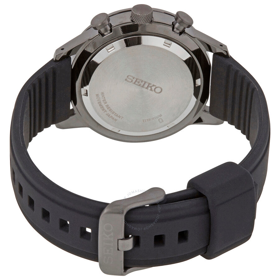 Seiko Chronograph Quartz Black Dial Black Titanium Men's Watch SSB393 - Dawson Watches #3