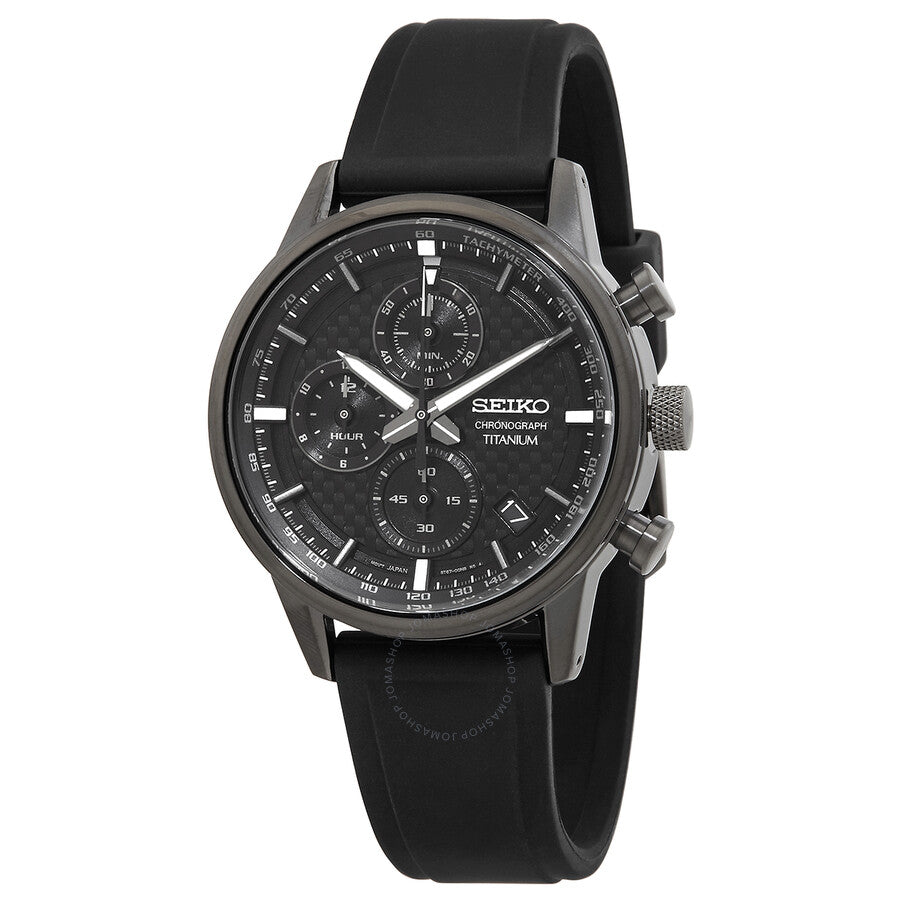 Seiko Essentials Chronograph Quartz Black Dial Men's Watch SSB393P1 - Dawson Watches